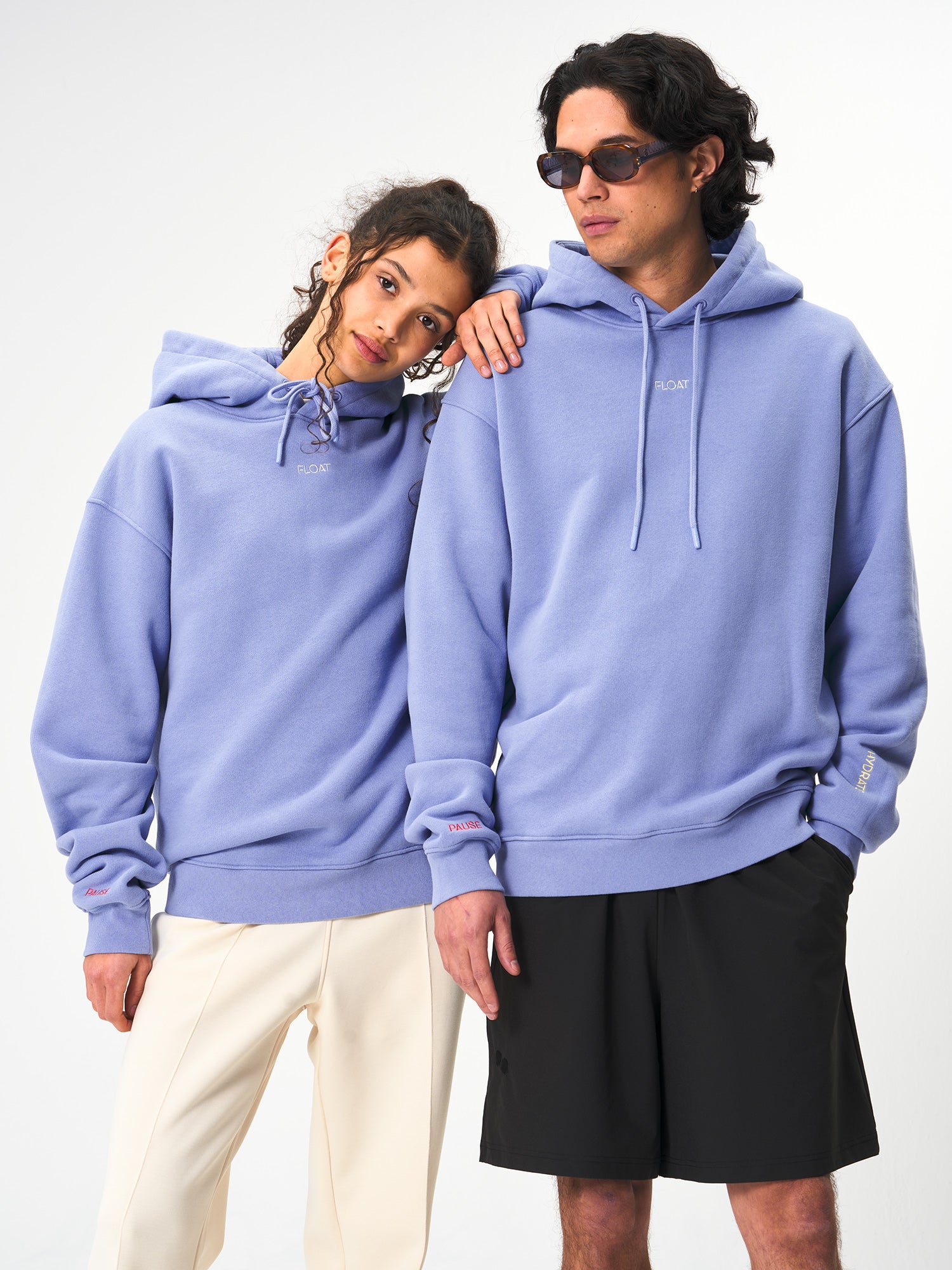 pinqponq-Hoodie-Unisex-Pool-Blue-models-front