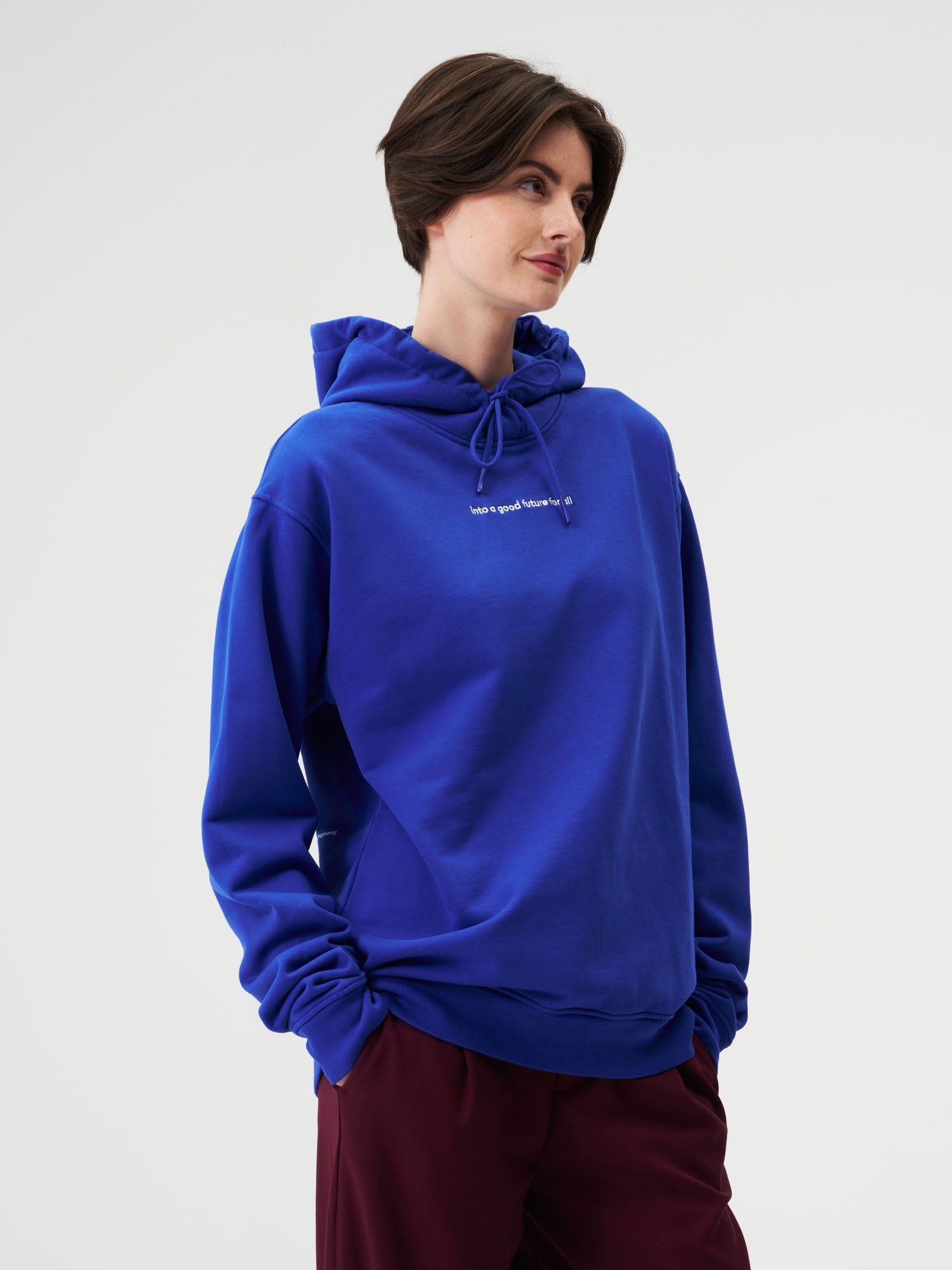 pinqponq-Hoodie-Unisex-Future-Blue-model-front